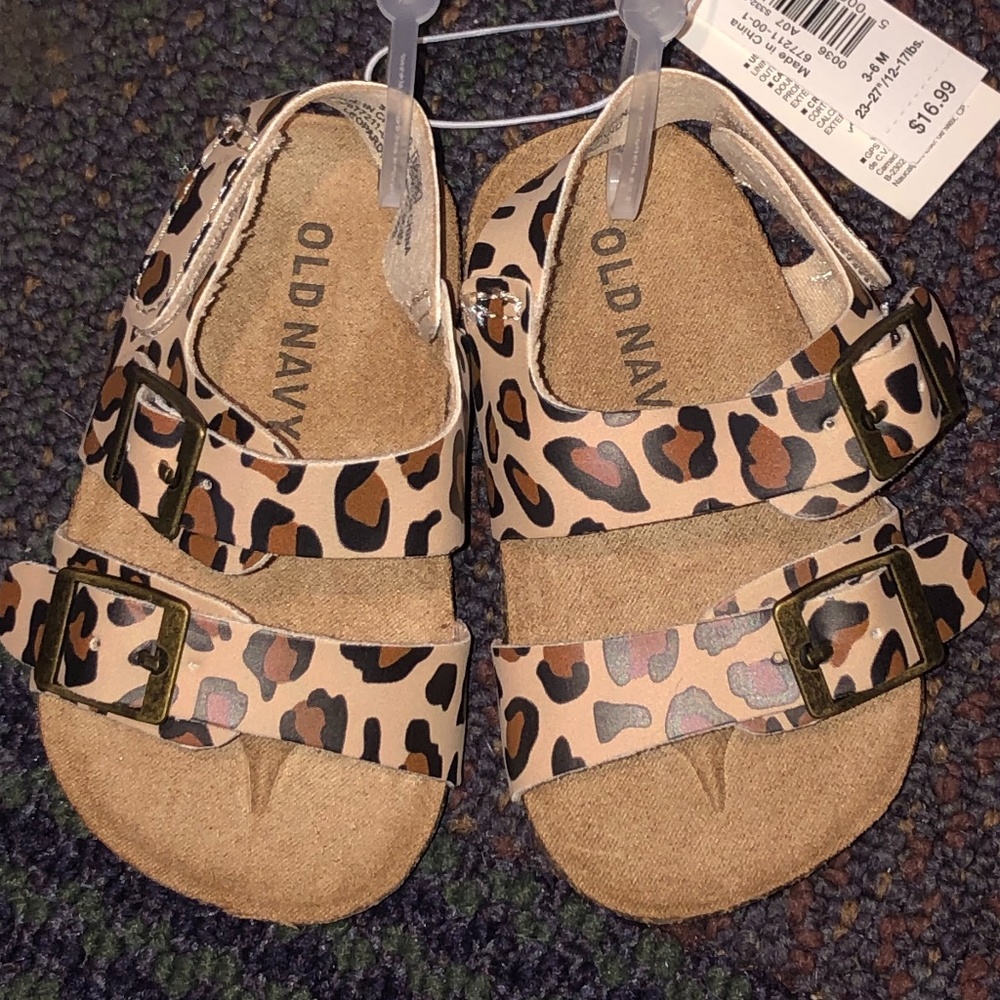 Old Navy 3-6M Cheetah sandals